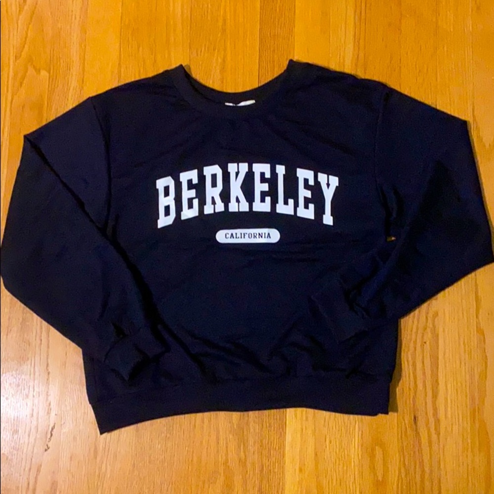 Berkeley California navy blue sweater